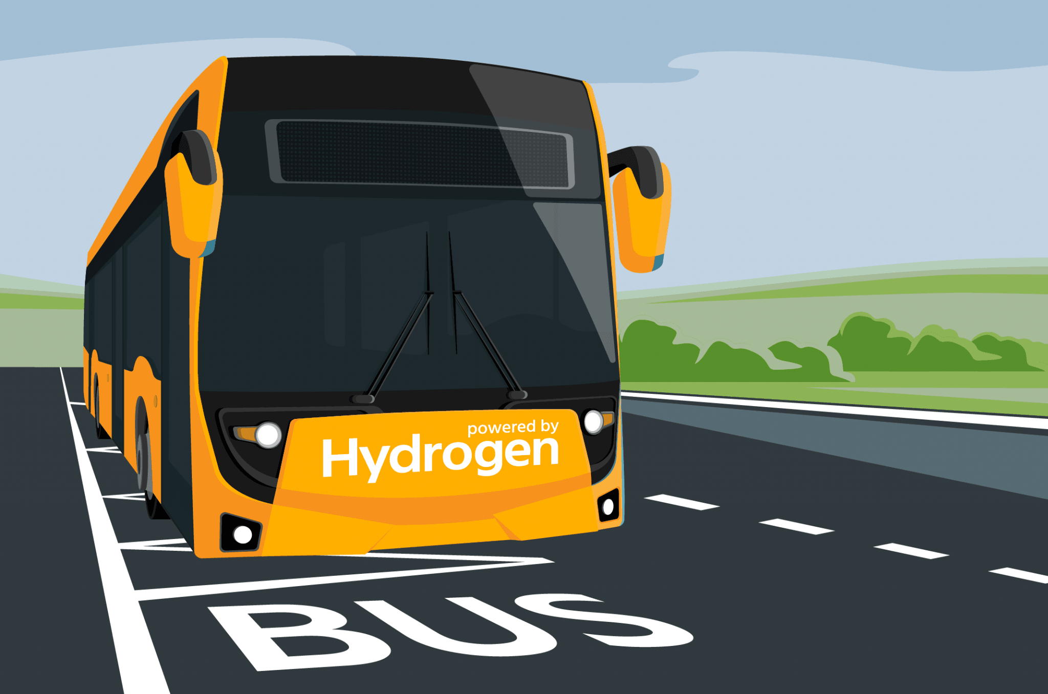 What is hydrogen - Hydrogen bus graphic