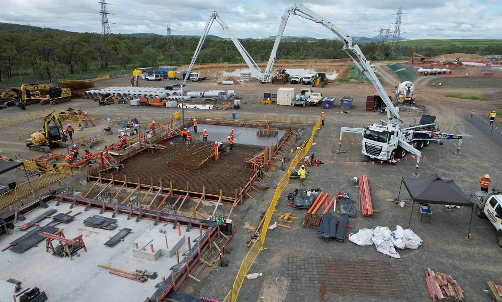 Stanwell Power Station fly ash used in Stanwell Battery cons
